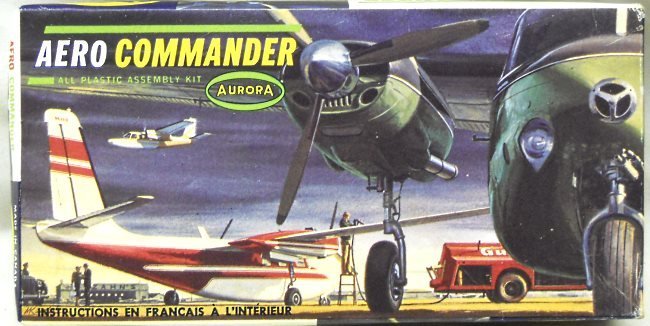 Aurora 1/81 Aero Commander 680, 285 plastic model kit